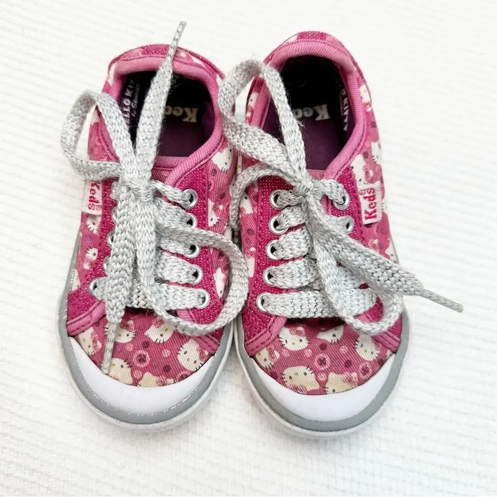 Keds Hello Kitty Mimmy Lace Up Sneakers Girls size 7 Running Shoes School